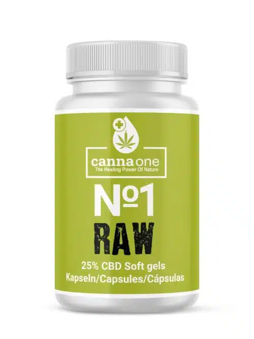 Cannaone 60 x Kapsler med CBD RAW Olie, 25%